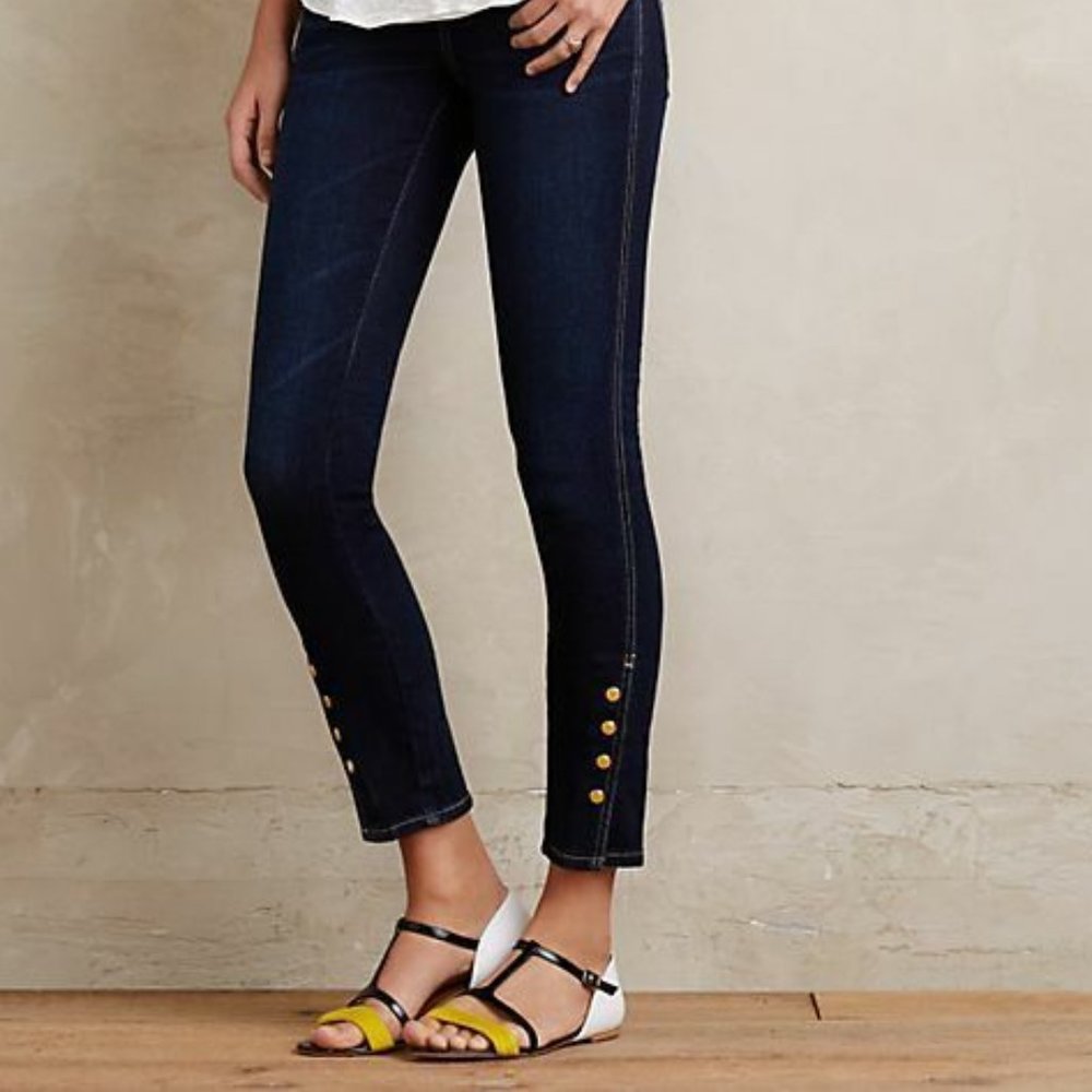 EUC Anthropologie Pilcro Twisted Seam Skinnies SZ 26 Soft Sweatpant Jeans